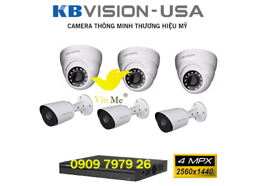 Trọn bộ camera kbvision 6 mắt Full HD